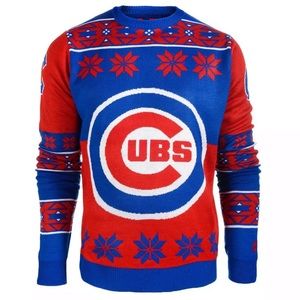 Men’s Klew Chicago Cubs Christmas Sweater Small